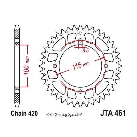 Couronne Jt Sprockets Aluminium Ultra Light Anti Boue Equip Moto