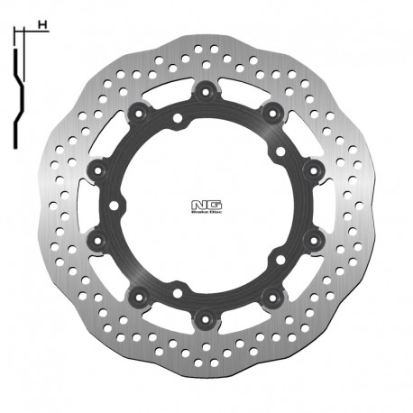 Disque de frein NG BRAKES pétale flottant 1623XG KAWASAKI Z650 NINJA