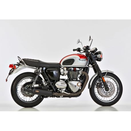 bonneville t120 t100 auspuff echappement poliert edelstahl thruxton komplettanlage abe moto chopper killerbikeshop