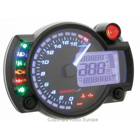 Jauge de compteur de vitesse moto, Keenso 12V DC Moto universelle étanche  LED rétroéclairage compteur de vitesse numérique tachymètre jauge de  vitesse