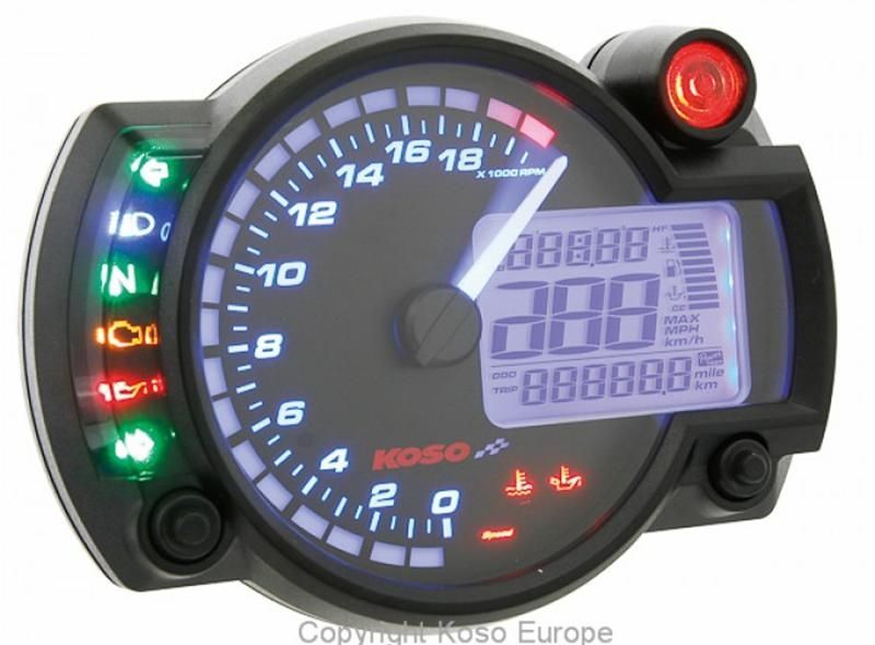 Achat Compteur Moto Digital D.64 GP Style Chromé Koso - Pièce de moto
