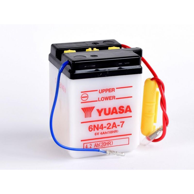 Batterie Moto 6 Volts YUASA 6N4-2A-7 Batterie Moto Quad Scooter Chez ...