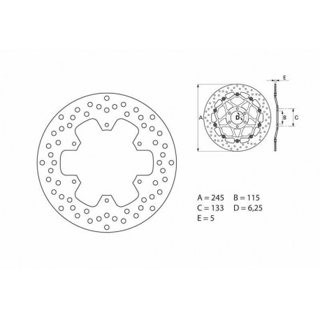 Disque De Frein Brembo Oro Fixe B C Fantic Xe Xef Xx Xxf Yamaha Yz Yz F