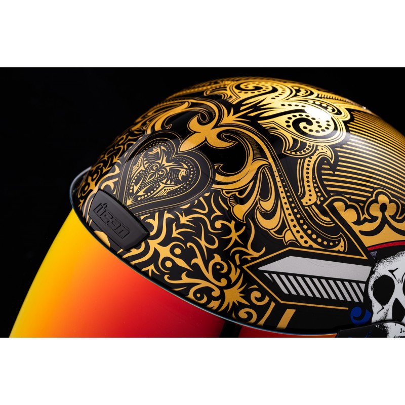 Casque ICON AIRFORM SUICIDE KING casque moto original personalisable ...