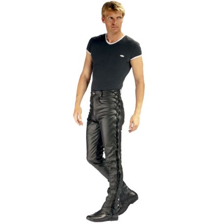 Equip Moto : Jeans Cuir à lacets habillement moto en cuir