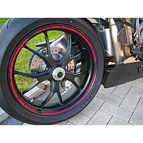 Kit liserés de jante (une roue) pour motos Kawasaki